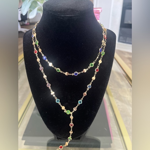 Multicolor Gold-Plated Necklace - Picture 3 of 4